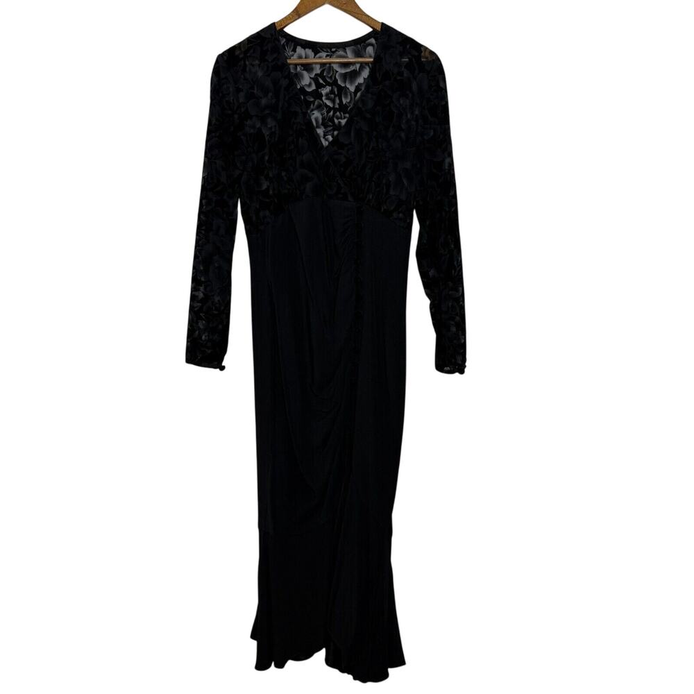 BB Collections 12 Black Velvet Lace Evening Goth Dramatic Elegant Whimsy